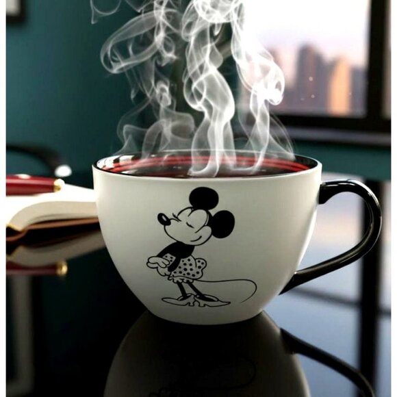Disney Store Other - Minnie Mouse Black White Red Mug Disney Vintage Glam Desk Decor Old Hollywood
